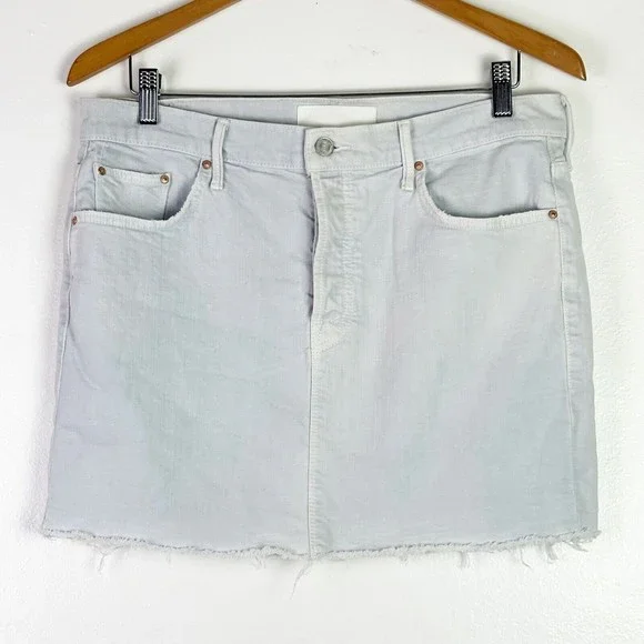 Mother Superior Women's Distressed Denim Mini Skirt Vagabond Fray Size 30 - Picture 2 of 11